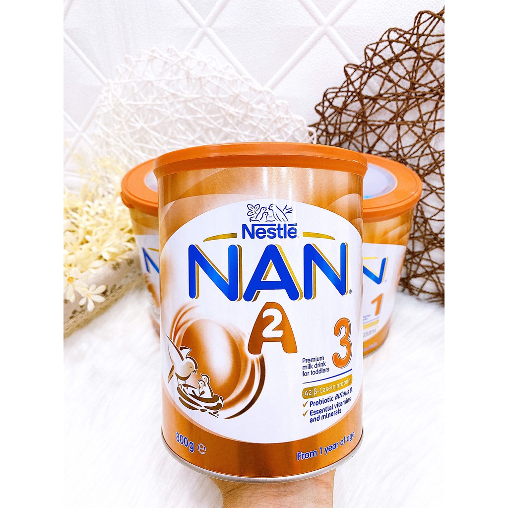 SỮA NAN A2 ÚC 1,2,3 LON 800G date 2022