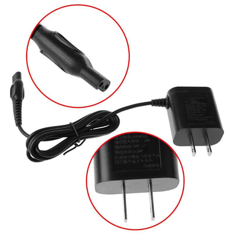 Củ Sạc Có Dây Cho Máy Cạo Râu Màu Đen