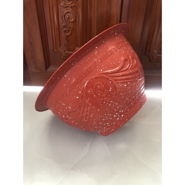 Chậu Nhựa Truyền Thống T58 Trồng Cây Màu Đỏ Gạch