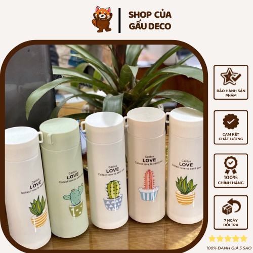 Bình giữ nhiệt nhựa lúa mạch lõi thủy tinh( mẫu mới 2020)