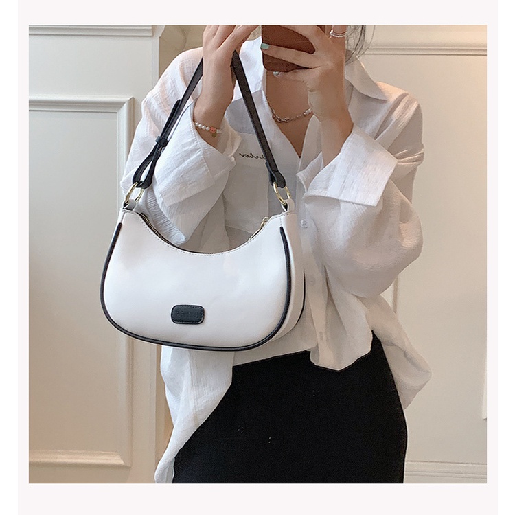 Túi đeo dưới cánh tay Một Bên Vai Màu Tương Phản Thời Trang Hàn Quốc Mới 2022