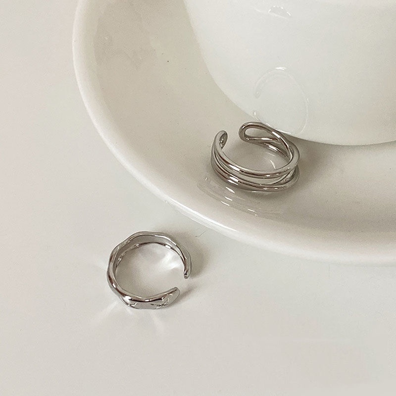 Jiashucheng Nhẫn Hở Kết Hợp Thiết Kế Đơn Giản Ngọt Ngào Cá Tính Phong Cách Niche Cho Nữ