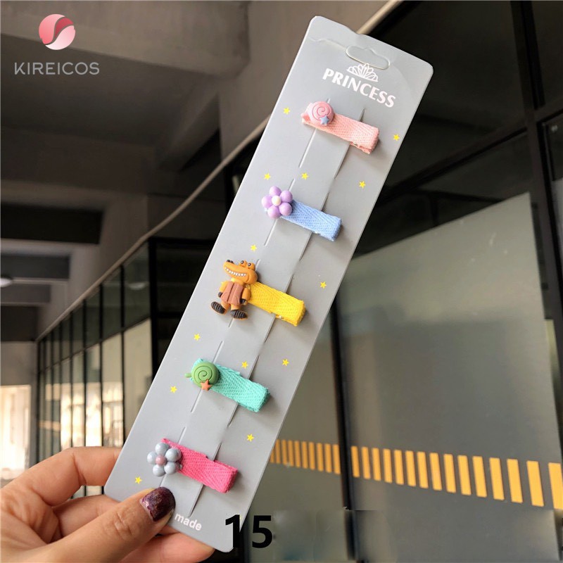 Set 5 kẹp Mái Bọc Vải Thú Cưng Princess
