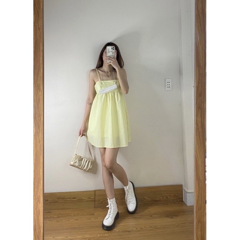 Thanh lý đầm dây vàng babydoll new 98% freesize