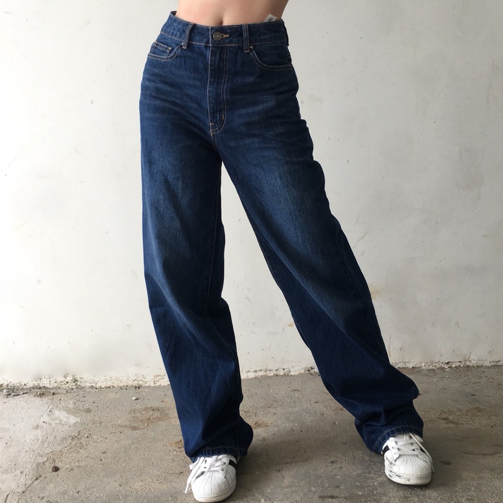 Quần jeans ống suông dài thụng nữ 20DECEMBERJEANS mã 878