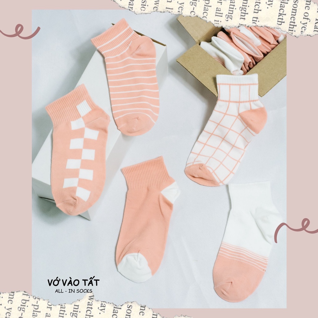 TẤT VỚ CỔ NGẮN NỮ HỒNG XINH XẮN