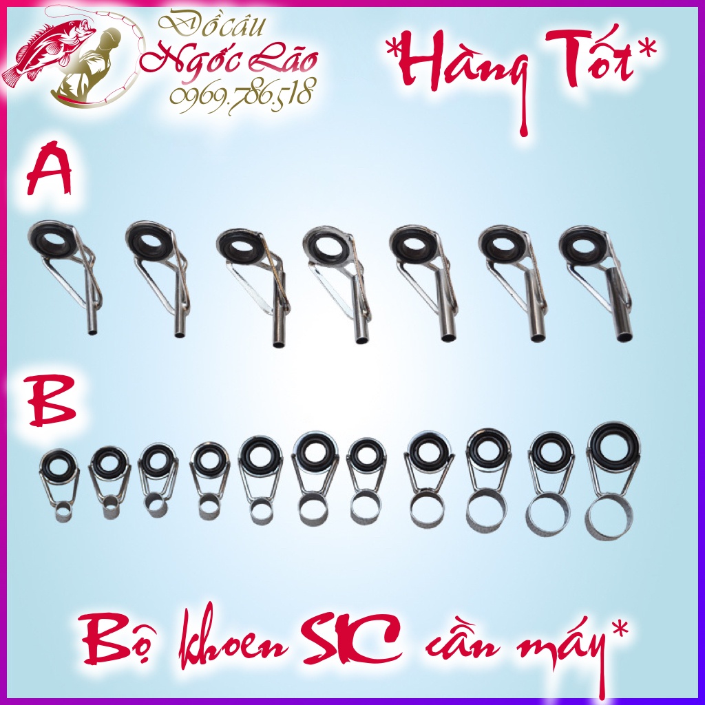 BỘ KHOEN SIC CẦN MÁY - LOẠI A khoen đầu cần - ĐẦY ĐỦ CÁC KÍCH THƯỚC KHOEN ✓