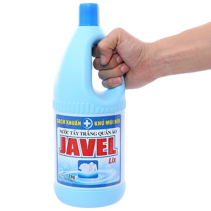 Combo Nước giặt Lix đậm đặc hương hoa 2Kg + Nước tẩy trắng quần áo Javel Lix 2Kg - NG201 + JL200
