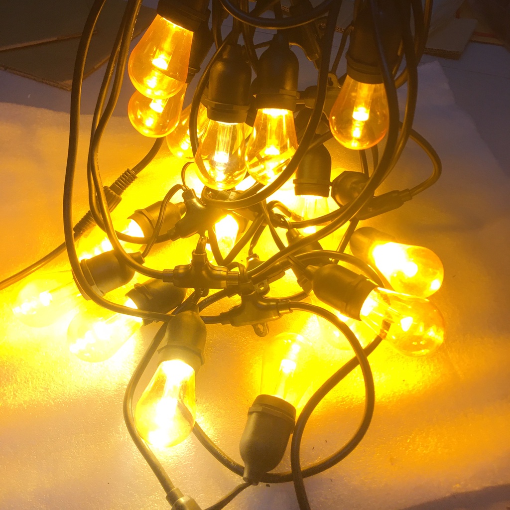Bóng trang trí edison S14 nhiều màu, bóng búp chanh 3w nhiều màu