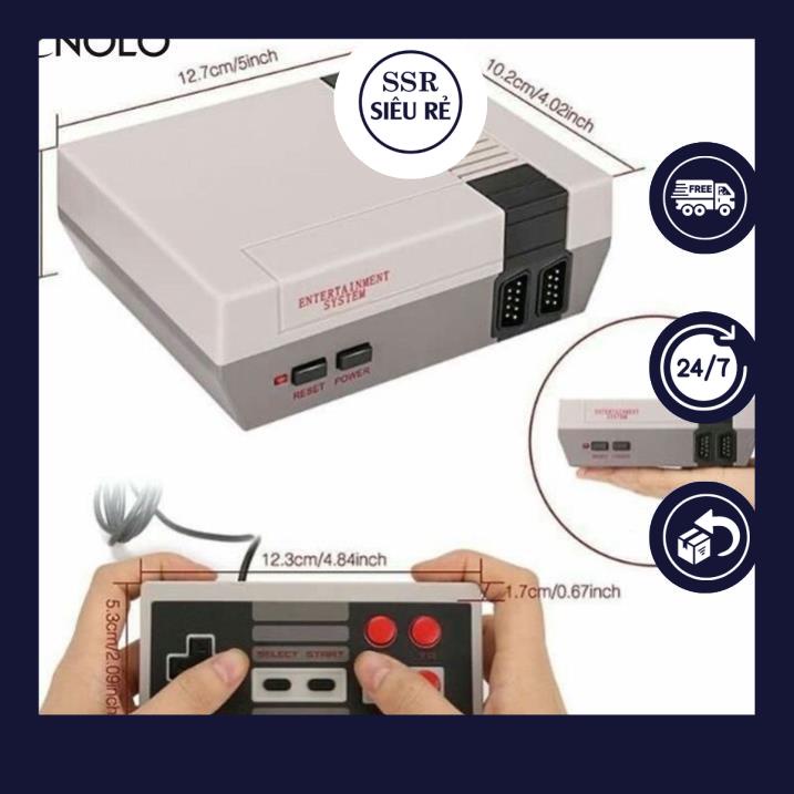 Máy Chơi Game Cổ Điển NES 8 Bit Có 620 Game Kèm 2 Tay Cầm Rời Dây AV Ra Tivi Và Adapter (PD177230)