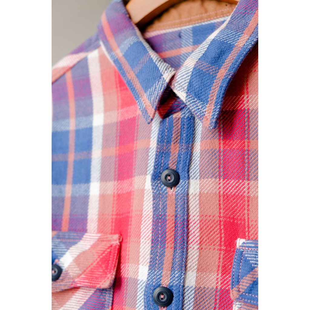 Áo sơ mi unisex, chất vải flannel, form suông đi làm đi chơi