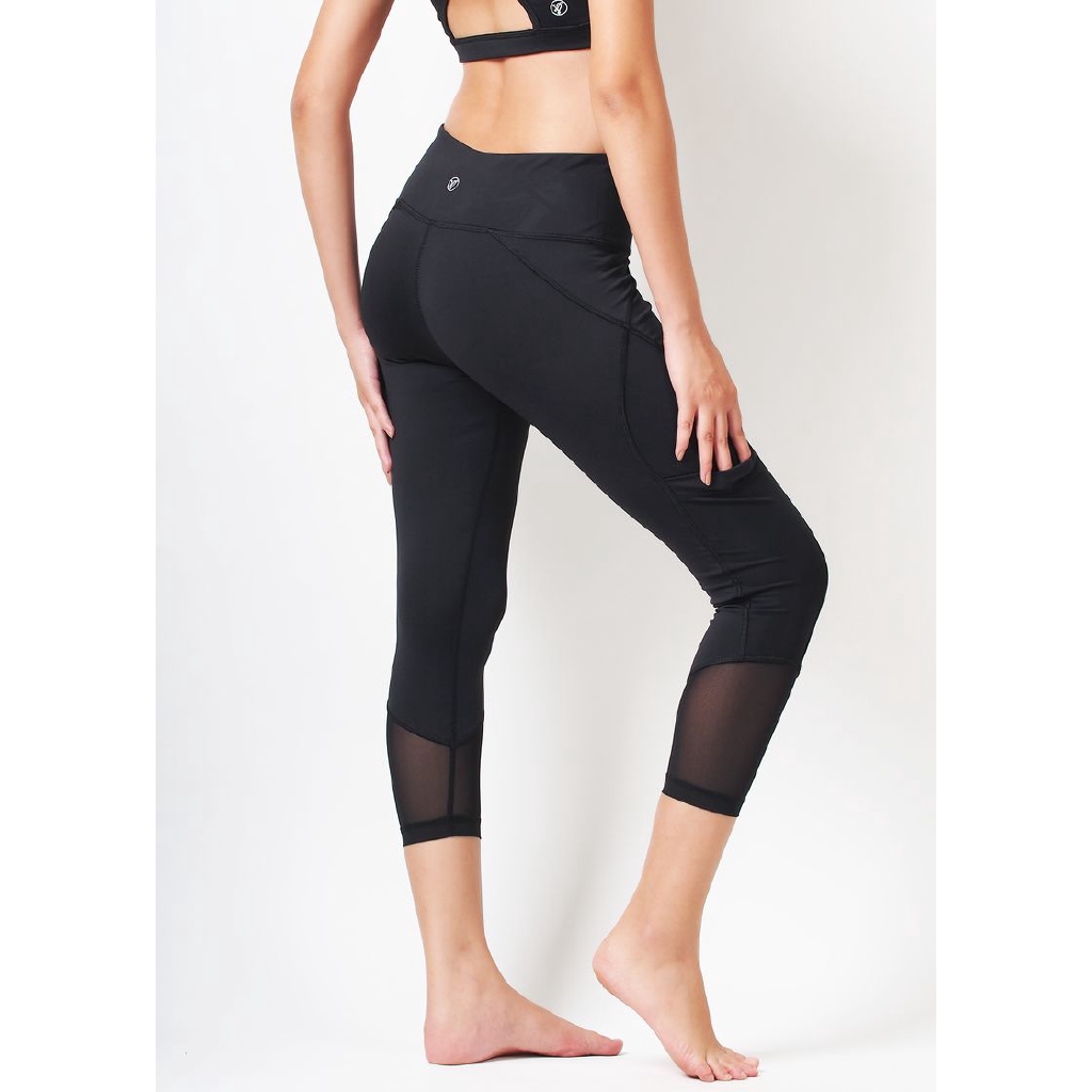 Legging lửng túi hông lưới ống