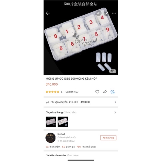 MÓNG UP HỘP SỐ FROM VUÔNG DÙNG CHO TAY VÀ CHÂN