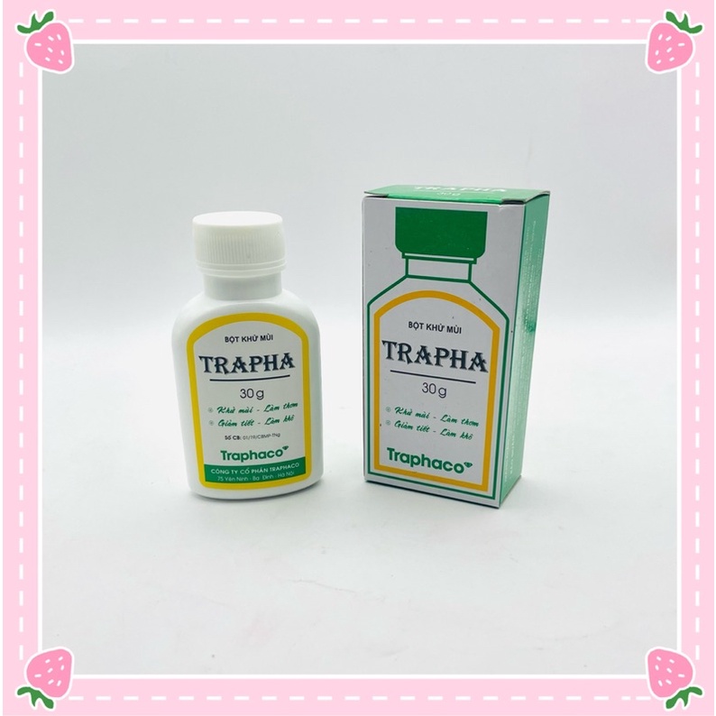 Bột Khử Mùi TRAPHA Khử Mùi Hôi Chân, Khử Mùi Hôi Nách Traphaco Lọ 30g