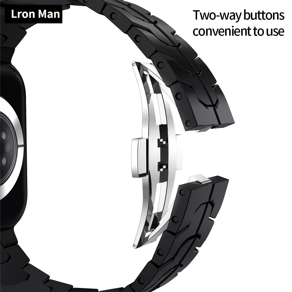 Dây Đeo Inox + TPU Mềm 45mm 41mm Cho Đồng Hồ Thông Minh Apple Watch series 3 4 5 SE 6 7 44mm 42mm 40mm 38mm