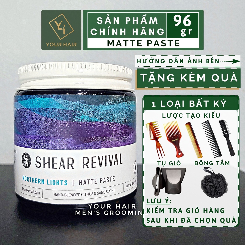 Sáp vuốt tóc Shear Revival NORTHERN LIGHTS MATTE PASTE - 96g