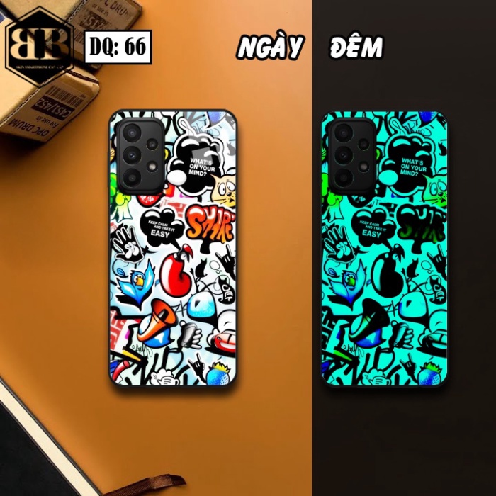 Ốp lưng kính Dạ Quang Samsung Galaxy A23 phát sáng trong đêm đẹp mê li