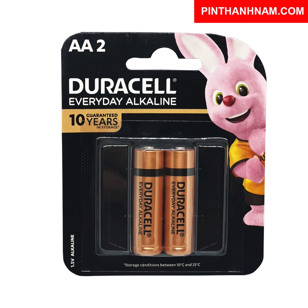 Pin AA Duracell cao cấp MN1500 vỉ 2 viên chính hãng