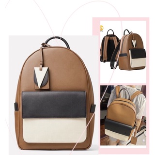 TNS - Balô Z•a•ria Tri-Color Leather Backpack-full màu