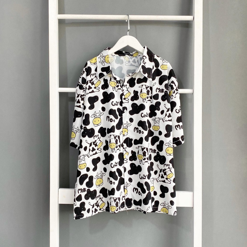 Sơ mi 3D tay lửng bò sữa in full toàn thân unisex cryaotic10