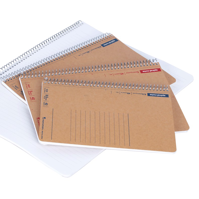 Sổ Lò Xo Nhật Bản Maruman - Spiral Note Maruman - Sổ tay ô ly 5mm - Sổ bìa craft