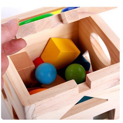 Đồ Chơi Gỗ đập bóng hộp vuông kết hợp thả hình khối, nhiều màu sắc an toàn cho trẻ phù hợp bé TRITUEVIET