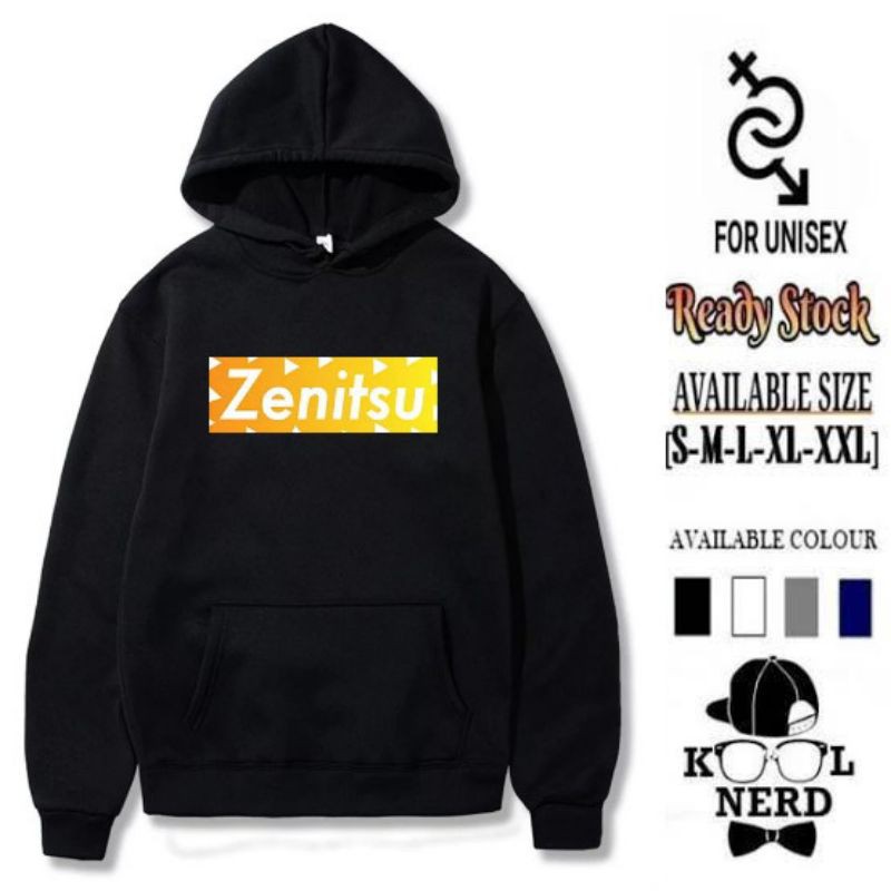 Áo Hoodie In Họa Tiết Anime Demon Slayer Zenitsu Thời Trang Nhật Bản Cho Nam Size S-Xxl