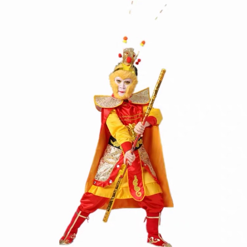 TRANG PHỤC TRẺ EM TỀ THIÊN ĐẠI THÁNH VÀ TÔN NGỘ KHÔNG HÀNG LỤA CAO CẤP