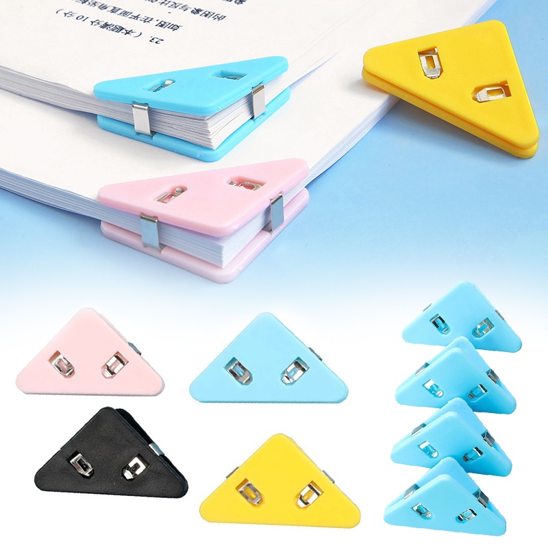 Set 5 Kẹp Giữ Giấy Hình Tam Giác Nhiều Màu Sắc