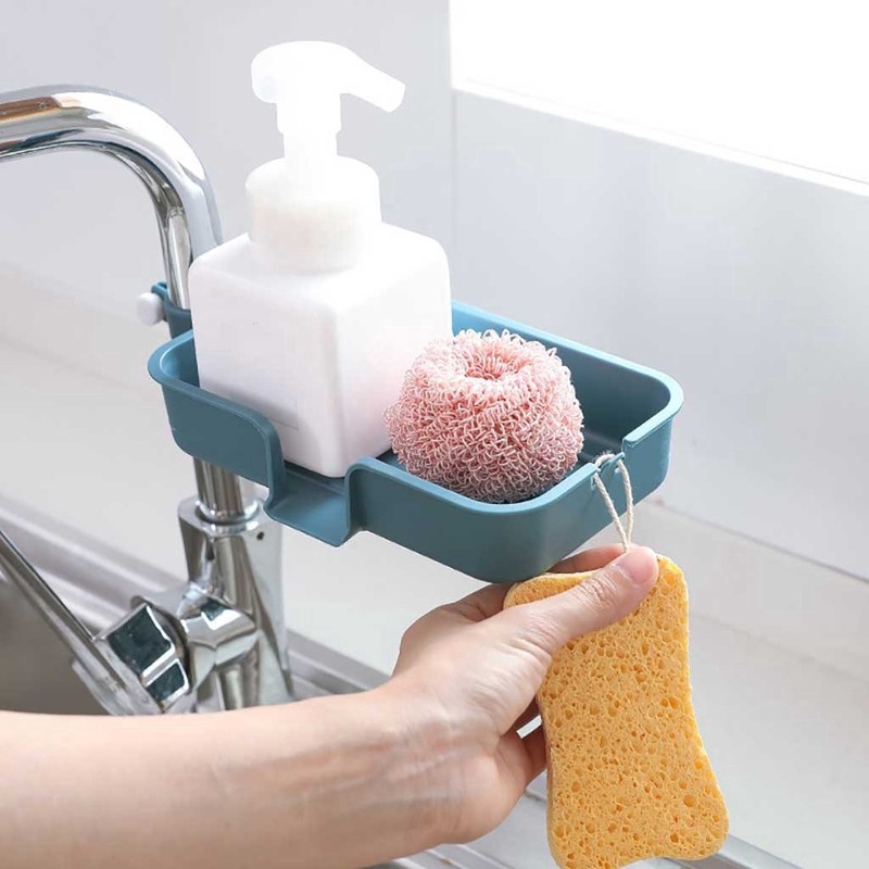 Giá để mút xốp rửa chén treo bồn rửa/ đồ dùng nhà tắm đa năng tiện dụng