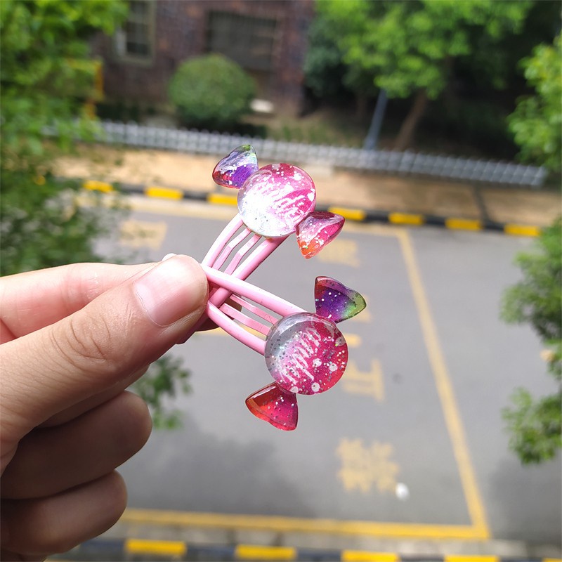 Set 2 Kẹp Tóc Hình Thiên Nga Hoạt Hình Đáng Yêu Cho Bé Gái