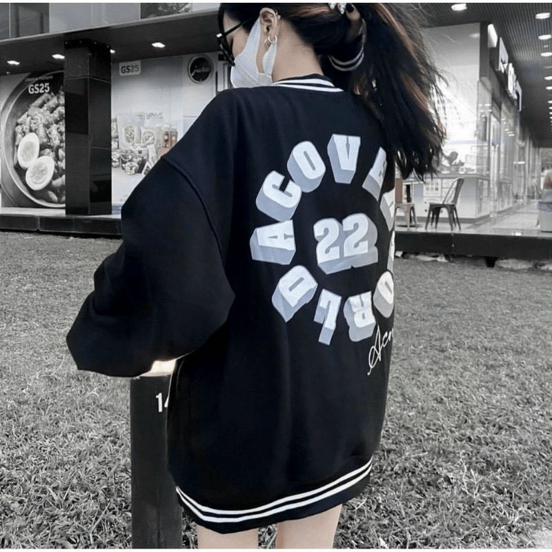 [FREE SHIP] ÁO KHOÁC NỈ NÚT BẤM BOMBER UNISEX AR SIÊU ĐẸP