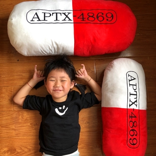 Gối Nhồi Bông Hai Chiều Hình Conan Hoạt Hình Dễ Thương APTX4869