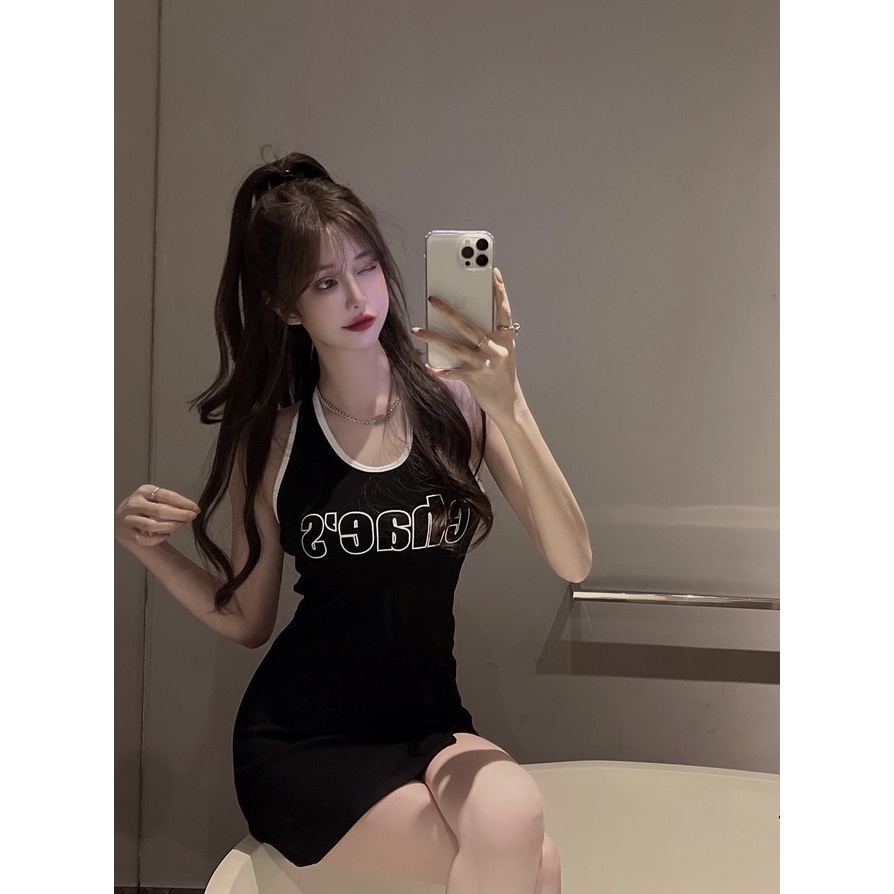 Đầm thun 2 dây nữ Emilyshop ulzzang