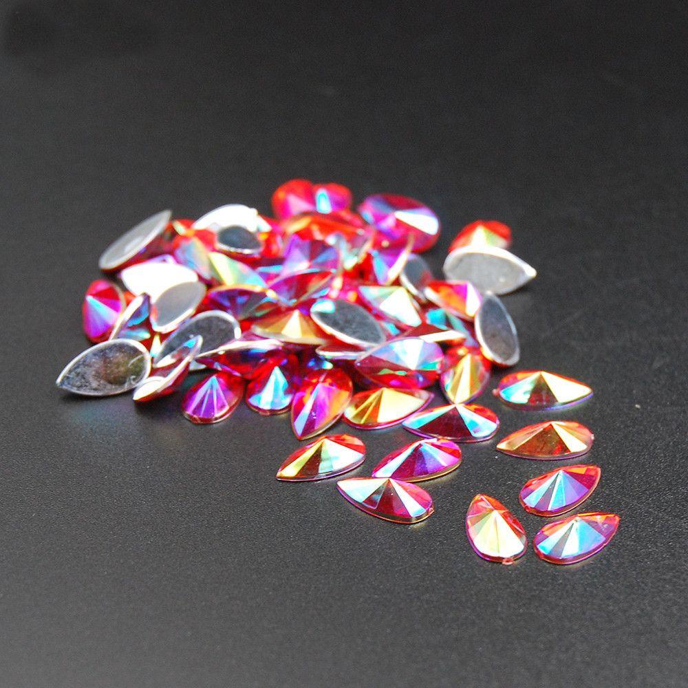 Set 100 Móng Tay Giả Kích Thước 8x13mm|Bùa Trang Trí Thủ Công DIY|Giày Mũi Nhọn Phẳng