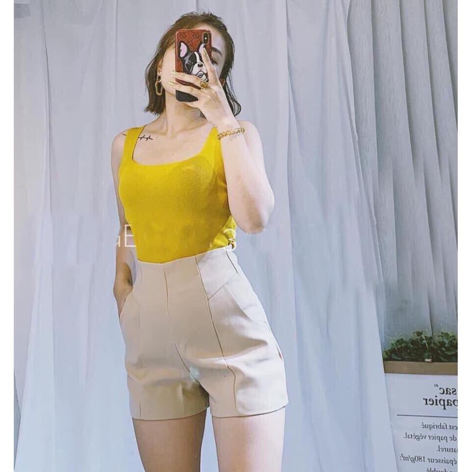 Quần short khoá Chìm cạp cao