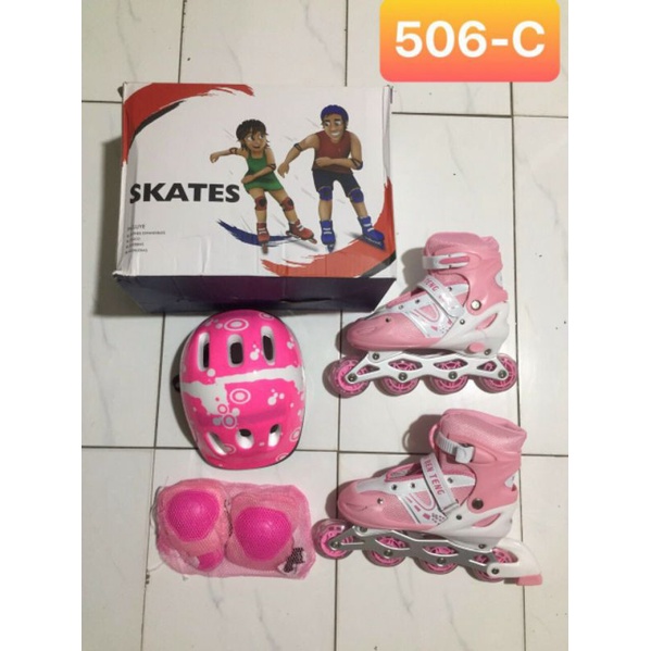 Giày Patin trẻ em 506, giày trượt patin cho bé,tặng kèm full bảo hộ.( ảnh thật 100%)