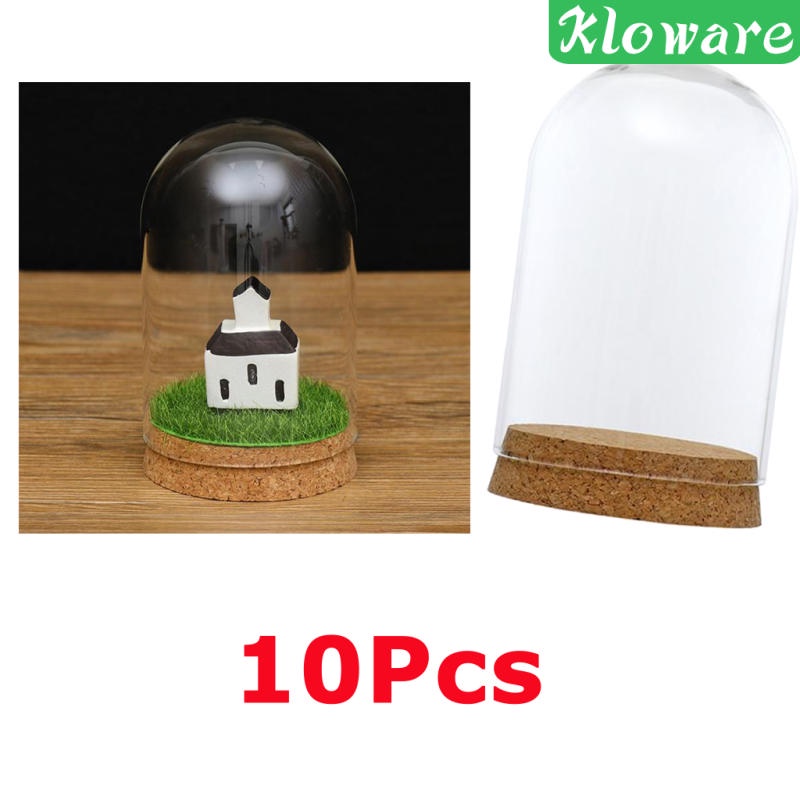 Set 10 đế gỗ bần kích thước 8x12cm trang trí lọ thủy tinh