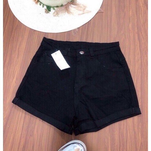 Quần shorts đùi nữ kiểu lật lai chất vải Kaki
