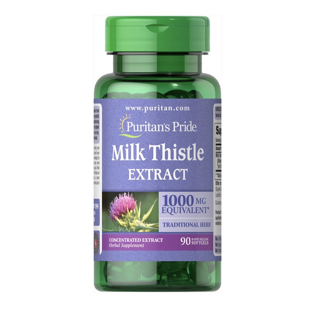 [ CHÍNH HÃNG] Viên uống Bổ Gan Chiết xuất từ cây Kế sữa Puritan's Pride Milk Thistle Extract 1000mg 180 viên