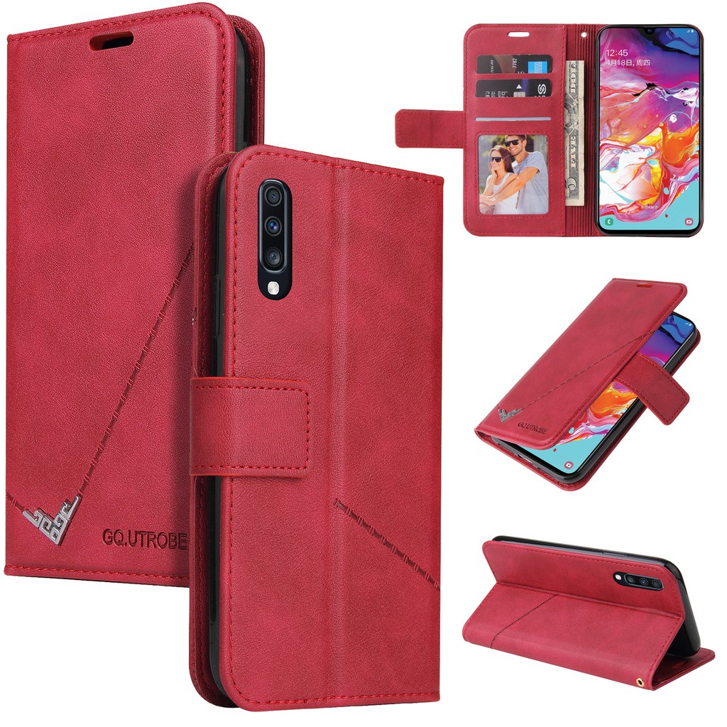 Ốp điện thoại da PC PU cứng dạng ví nắp lật cho Samsung Galaxy A70S A50S A30S A20S A10S A70 A50 A40 A30 A20 A10