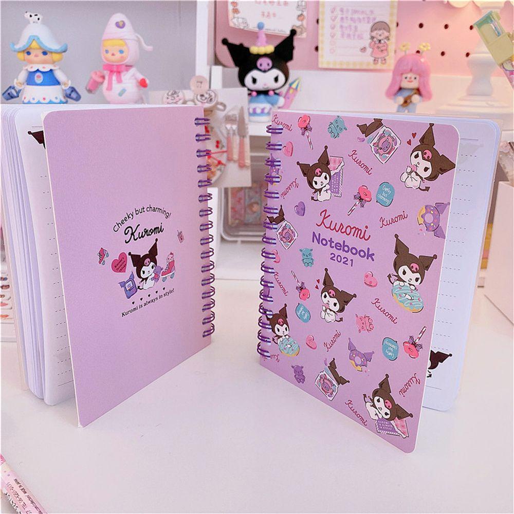 Sổ Tay Bìa Cứng Khổ A6 Họa Tiết Hoạt Hình Anime Cinnamoroll Kuromi Dễ Thương