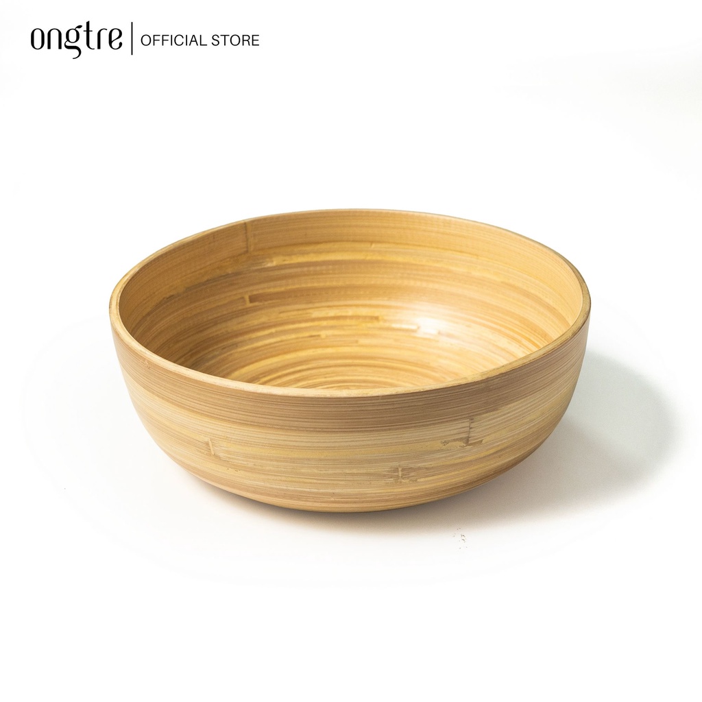 Bát Tre Cuốn ONGTRE đựng Salad,món trộn,hoa quả,đồ khô (Bamboo Salad Bowl)