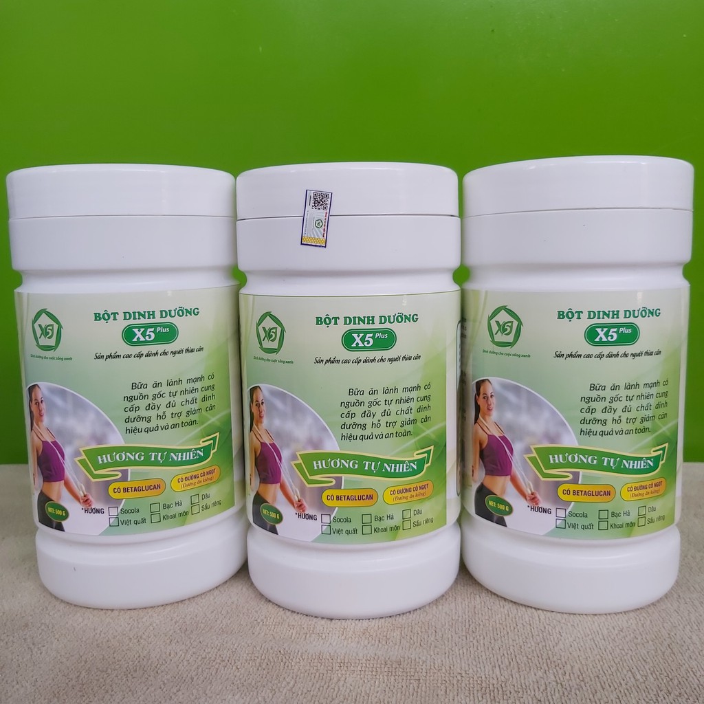 03 Bột dinh dưỡng X5 Plus- dành cho người thừa cân từ mầm ngũ cốc, betaglucan tăng sức đề kháng,giảm cân an toàn .