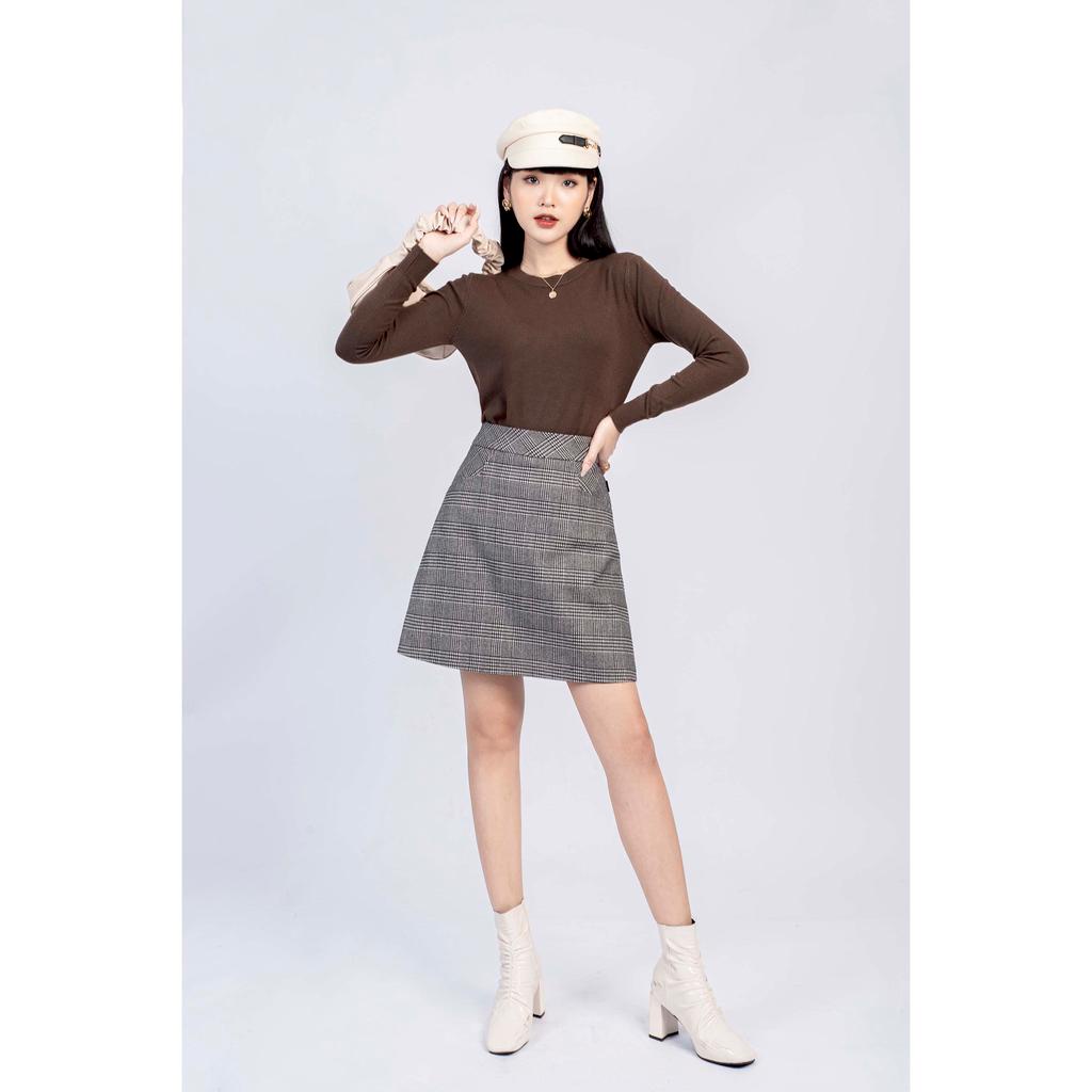 Chân váy dạ, dáng ngắn MMOutfit M-JU060721099