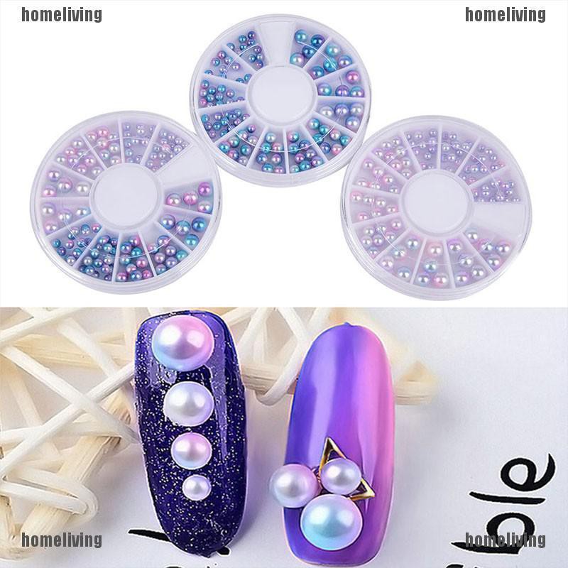 Hộp Hạt Ngọc Trai 3D Nhiều Kích Cỡ Đính Móng Nghệ Thuật