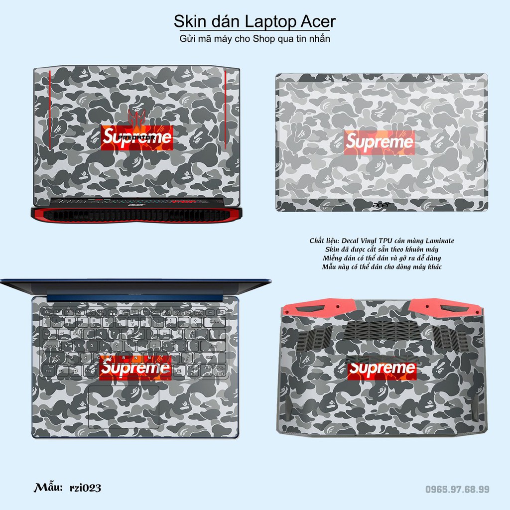 Skin dán Laptop Acer in hình rằn ri nhiều mẫu 4 (inbox mã máy cho Shop)