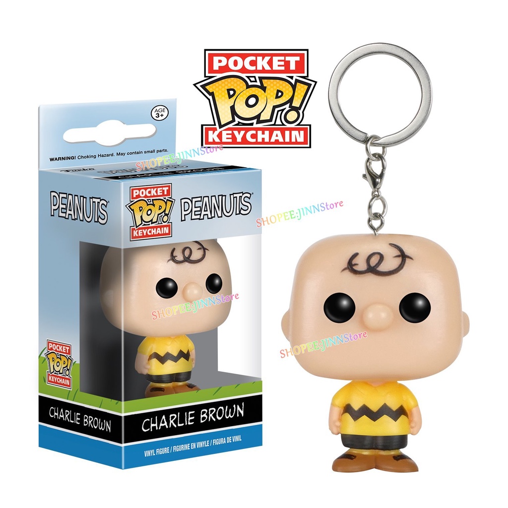 Jinn Funko Pop Móc Khóa Vinyl Búp Bê CHARLIE BROWN Sưu Tầm Bỏ Túi Funko Pop