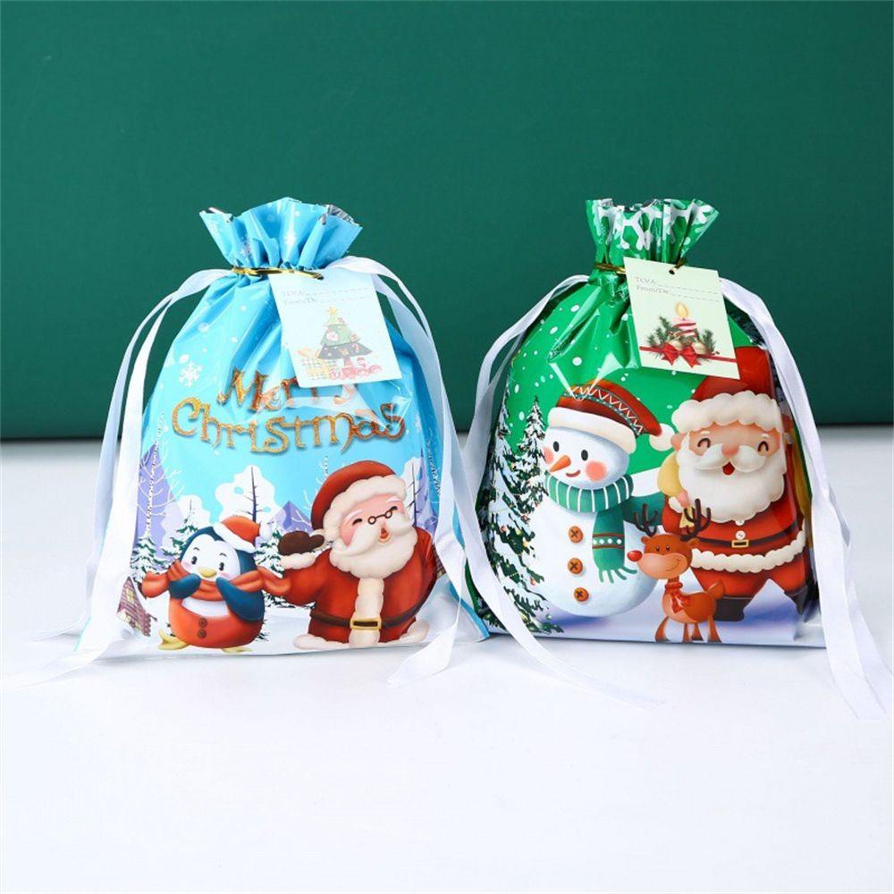 CHOOKEY Set 1 / 10 Túi Đựng Bánh Kẹo Giáng Sinh Dễ Thương