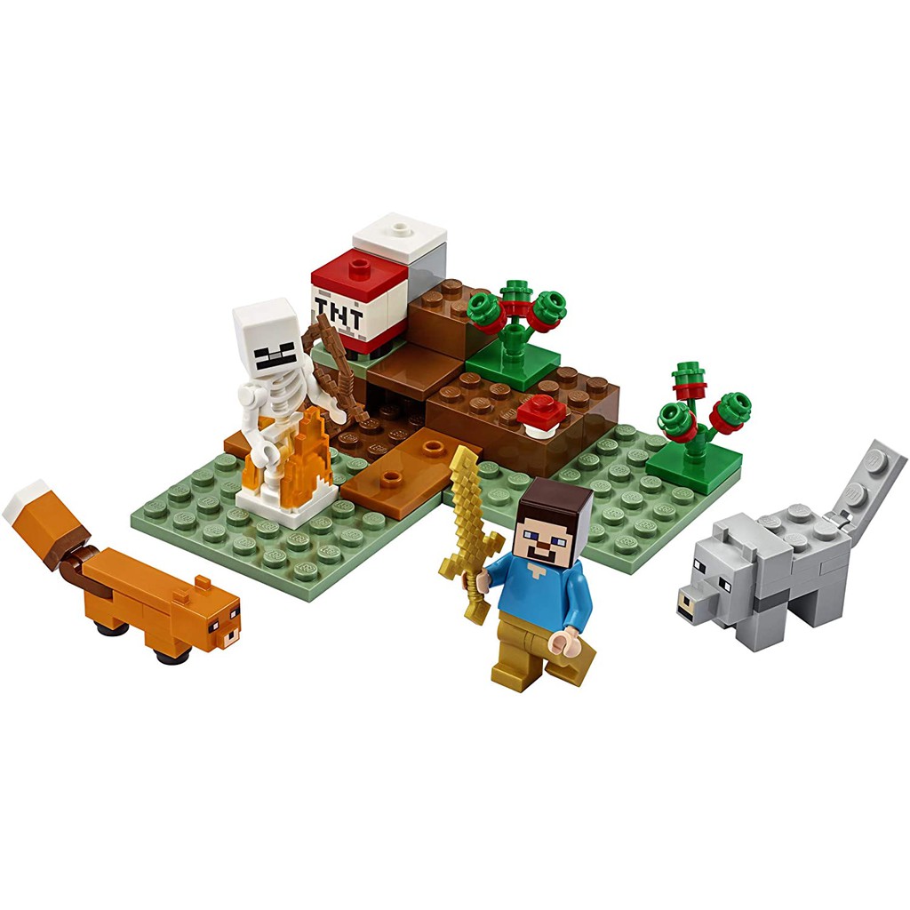 21162 LEGO Minecraft The Taiga Adventure - Cuộc phiêu lưu của Steve và Skeleton